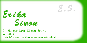 erika simon business card